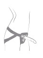 Romp - Piccolo Arnés + Dildo Silicona con Ventosa Tricolor 14 cm