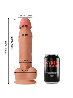 Cyber Silicock - Oliver Realístico Silicona Líquida 19 cm Ø 3.9 cm