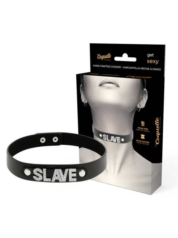 Coquette Chic Desire - Choker Cuero Vegano Slave