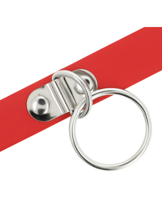 Coquette Chic Desire - Collar Cuero Vegano Rojo Accesorio Woman Fetish