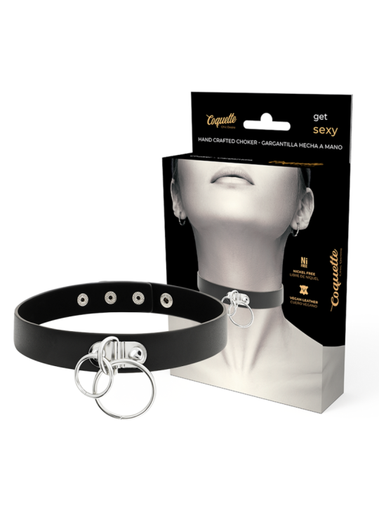 Coquette Chic Desire - Choker Cuero Vegano Doble Anilla