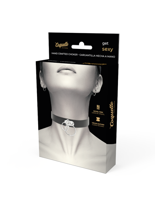 Coquette Chic Desire - Choker Cuero Vegano Doble Anilla