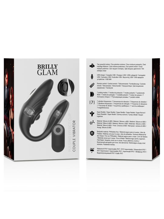 Brilly Glam- Couple Pulsing & Vibrating Control Remoto