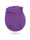 Succionador de clítoris MIA Rose en color morado con forma de capullo de rosa y boquilla de succión superior