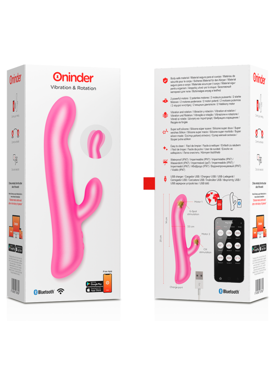 Oninder - Oslo Vibración y Rotación Rosa - Aplicación Gratuita