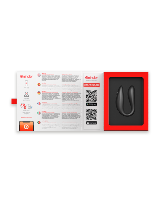Oninder - Lisboa Estimulador Punto G & Clítoris Negro - APP Gratuita