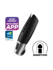 Satisfyer - Power Masturbator Negro y Plata
