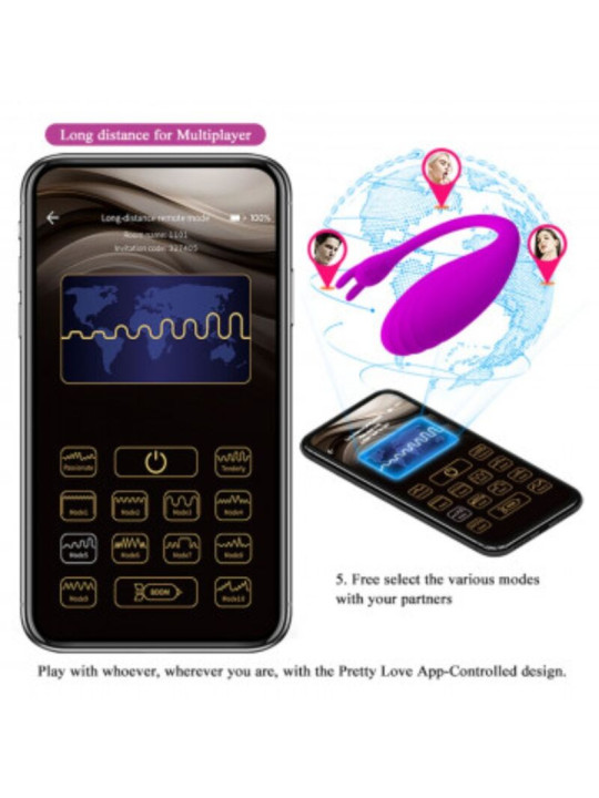 Pretty Love - Catalina Masajeador Free APP Lila
