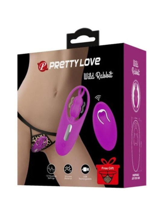 Pretty Love - Wild Rabbit Estimulador para Braguita con Control Remoto Lila