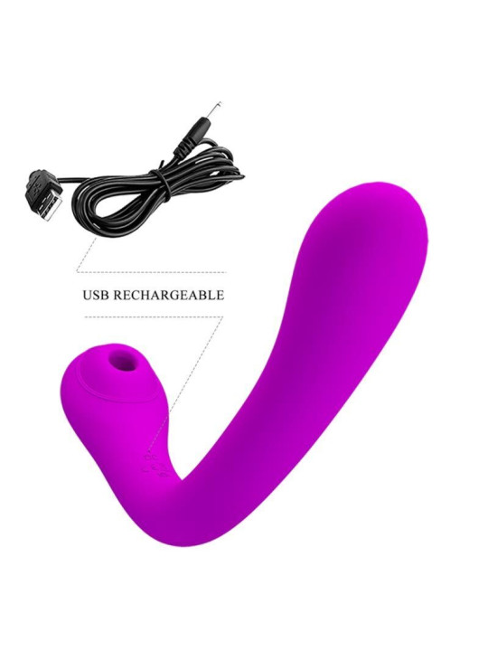 Pretty Love - Alex Vibrador y Succionador de Clítoris Lila