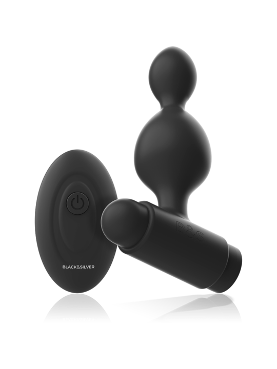 Black&Silver - Tucker Pequeño Plug Anal Silicona Control Remoto