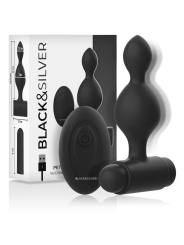 Black&Silver - Tucker Pequeño Plug Anal Silicona Control Remoto