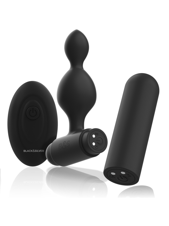 Black&Silver - Tucker Pequeño Plug Anal Silicona Control Remoto