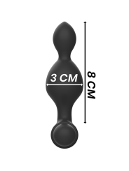 Black&Silver - Tucker Pequeño Plug Anal Silicona Control Remoto