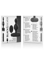 Black&Silver - Tucker Pequeño Plug Anal Silicona Control Remoto