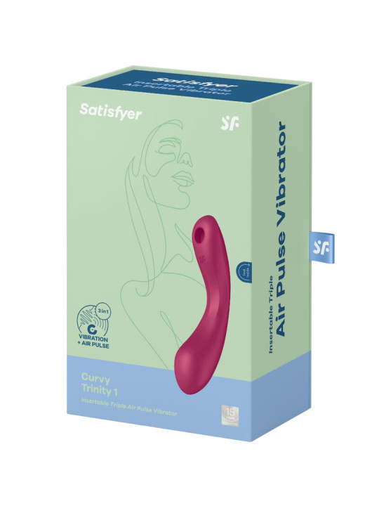 Satisfyer - Curve Trinity 1 Air Pulse Vibration Rojo