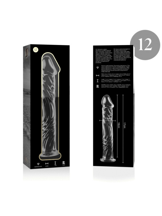 Nebula Series by Ibiza - Modelo 12 Dildo Cristal Transparente 17 cm Ø 3.5 cm