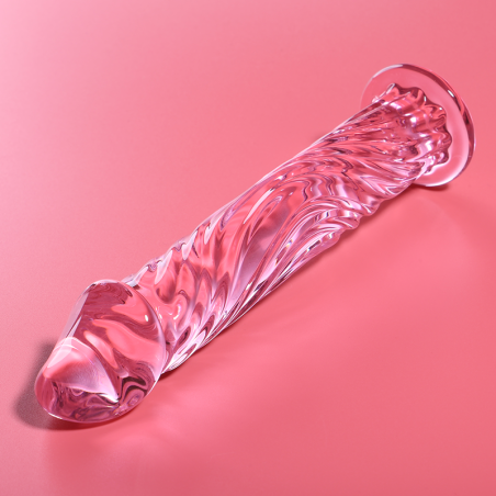 Nebula Series by Ibiza - Modelo 12 Dildo Cristal Rosa 17 cm Ø 3.5 cm