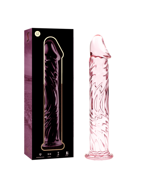 Nebula Series by Ibiza - Modelo 12 Dildo Cristal Rosa 17 cm Ø 3.5 cm