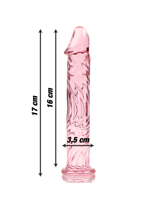 Nebula Series by Ibiza - Modelo 12 Dildo Cristal Rosa 17 cm Ø 3.5 cm