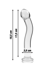 Nebula Series by Ibiza - Modelo 18 Dildo Cristal Transparente 18.5 cm Ø 3.5 cm