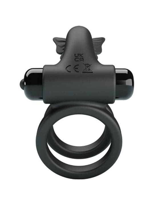 Pretty Love - Doble Anillo Vibrador con Estimulador Negro