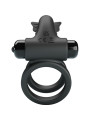 Pretty Love - Doble Anillo Vibrador con Estimulador Negro