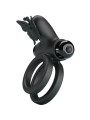 Pretty Love - Doble Anillo Vibrador con Estimulador Negro