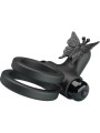 Pretty Love - Doble Anillo Vibrador con Estimulador Negro