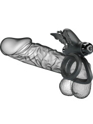 Pretty Love - Doble Anillo Vibrador con Estimulador Negro