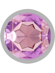 Intense - Plug Anal Metal Aluminio con Cristal Violeta Talla M