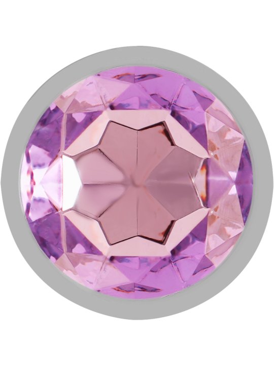 Intense - Plug Anal Metal Aluminio con Cristal Violeta Talla M