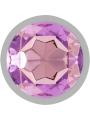 Intense - Plug Anal Metal Aluminio con Cristal Violeta Talla M
