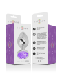 Intense - Plug Anal Metal Aluminio con Cristal Violeta Talla L