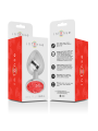 Intense - Plug Anal Metal Aluminio con Cristal Rojo Talla L