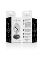 Intense - Plug Anal Metal Aluminio con Cristal Negro Talla M
