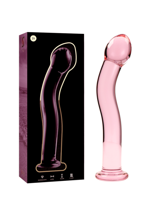 Nebula Series by Ibiza - Modelo 18 Dildo Cristal Rosa 18.5 cm Ø 3.5 cm
