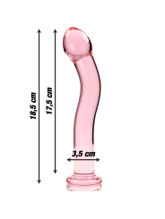 Nebula Series by Ibiza - Modelo 18 Dildo Cristal Rosa 18.5 cm Ø 3.5 cm
