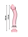 Nebula Series by Ibiza - Modelo 18 Dildo Cristal Rosa 18.5 cm Ø 3.5 cm
