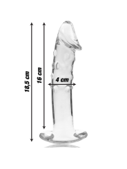 Nebula Series by Ibiza - Modelo 19 Dildo Cristal Transparente 18.5 cm Ø 4 cm