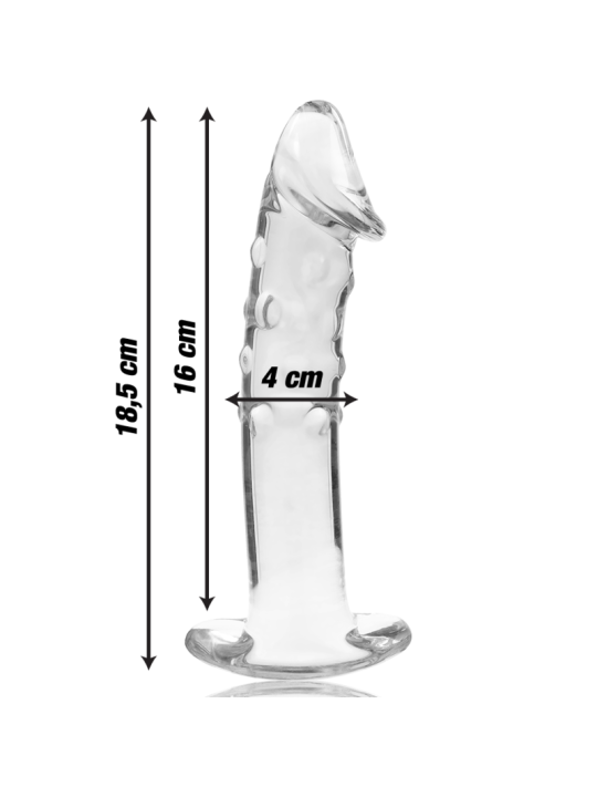 Nebula Series by Ibiza - Modelo 19 Dildo Cristal Transparente 18.5 cm Ø 4 cm