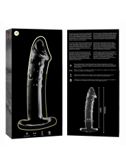 Nebula Series by Ibiza - Modelo 19 Dildo Cristal Transparente 18.5 cm Ø 4 cm