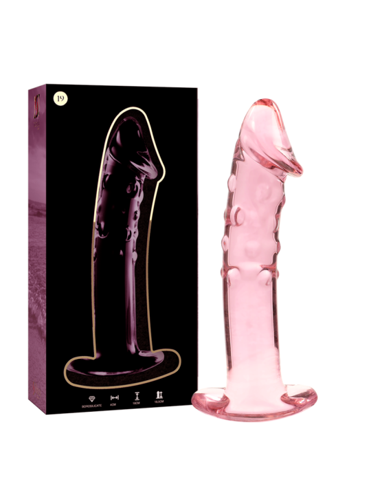 Nebula Series by Ibiza - Modelo 19 Dildo Cristal Rosa 18.5 cm Ø 4 cm