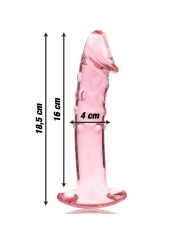 Nebula Series by Ibiza - Modelo 19 Dildo Cristal Rosa 18.5 cm Ø 4 cm
