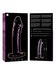 Nebula Series by Ibiza - Modelo 19 Dildo Cristal Rosa 18.5 cm Ø 4 cm