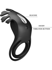 Pretty Love - Ruben Anillo Vibrador 7 Vibraciones Silicona Negro