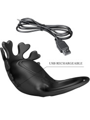 Pretty Love - Ruben Anillo Vibrador 7 Vibraciones Silicona Negro