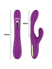 Intense - Apolo Vibrador Multifunción Recargable 7 Vibraciones con Lengua Oscilante Morado