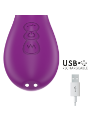 Intense - Apolo Vibrador Multifunción Recargable 7 Vibraciones con Lengua Oscilante Morado