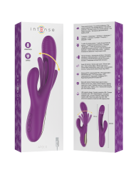 Intense - Apolo Vibrador Multifunción Recargable 7 Vibraciones con Lengua Oscilante Morado